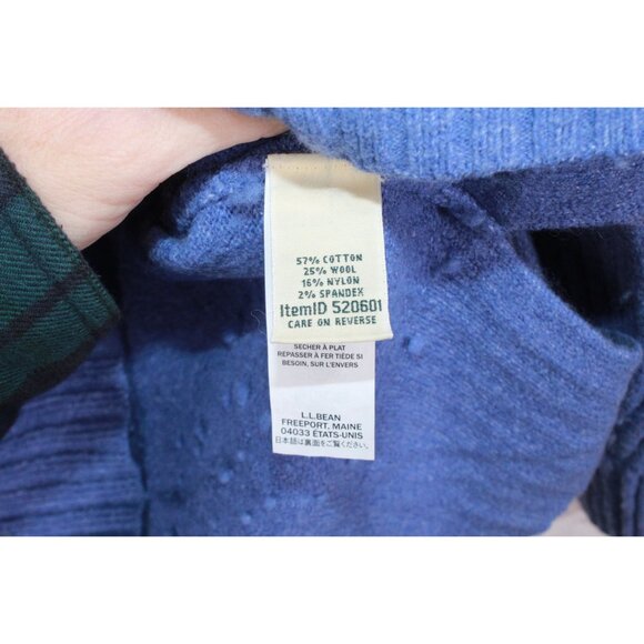 LL Bean The Essential Sweater Turtleneck Indigo Heather Size M - Picture 8 of 11